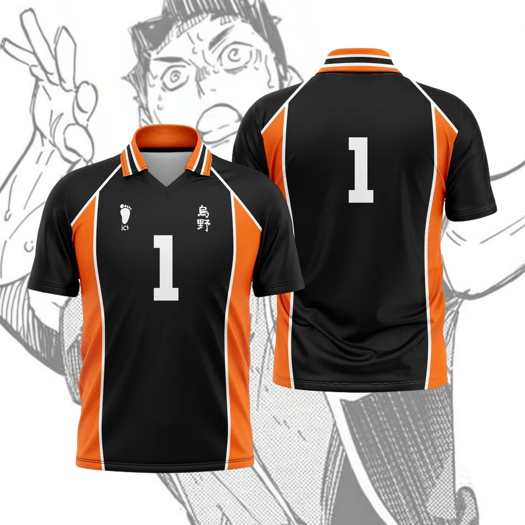 Camiseta Haikyuu - Kit de local Karasuno